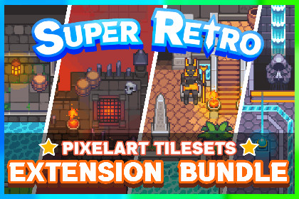 2D Cozy RPG - Dungeon crawler - Tilesets - Pixelart EXTENSION BUNDLE