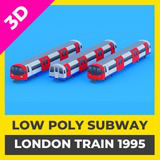 Low Poly Subway - London Train 1995