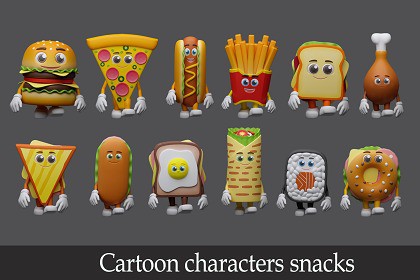 Cartoon characters snacks