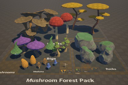 Mushroom Forest Blockout Pack - Fast Prototype