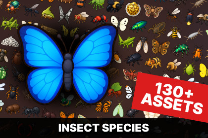 Insects Bugs Butterflies Beetles Bees Ants Wildlife Icons Pack