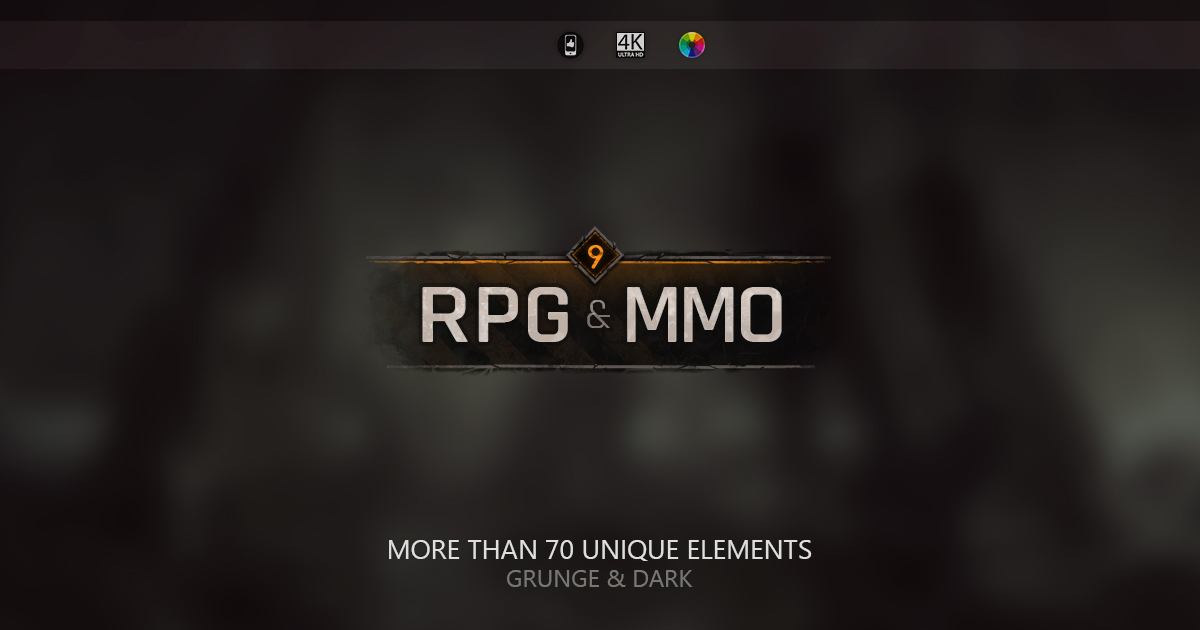 RPG & MMO UI 9 | 2D GUI | Unity Asset Store
