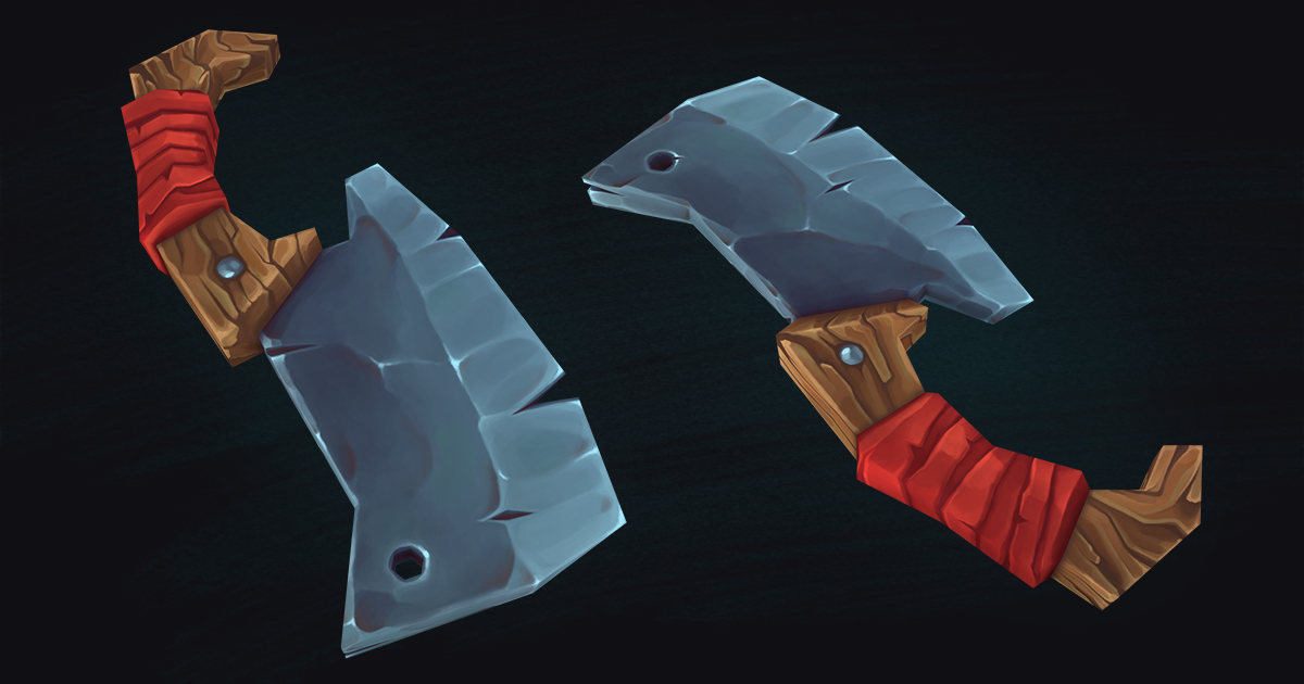 Low Poly Stylized Cleaver – Hand-Painted Game-Ready 3D Asset | 3D Tools ...