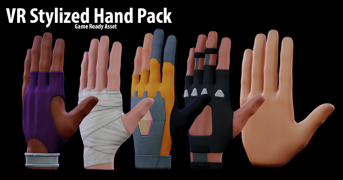 VR Stylized Hand Pack (Left & Right) | 3D Humanoids | Unity Asset Store