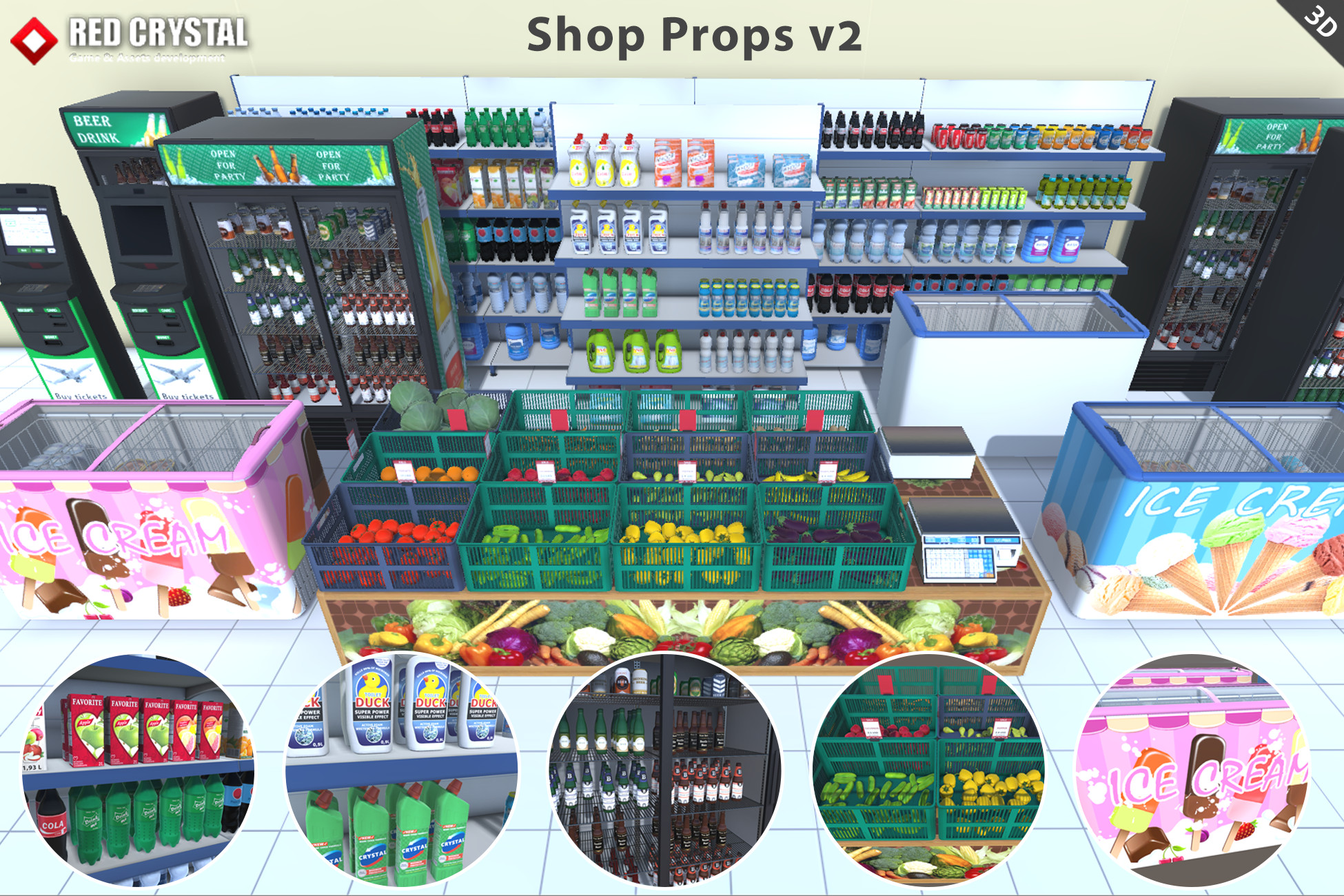 Shop System Unity Image Shop Props 2 | 3D Props | Unity Asset Store