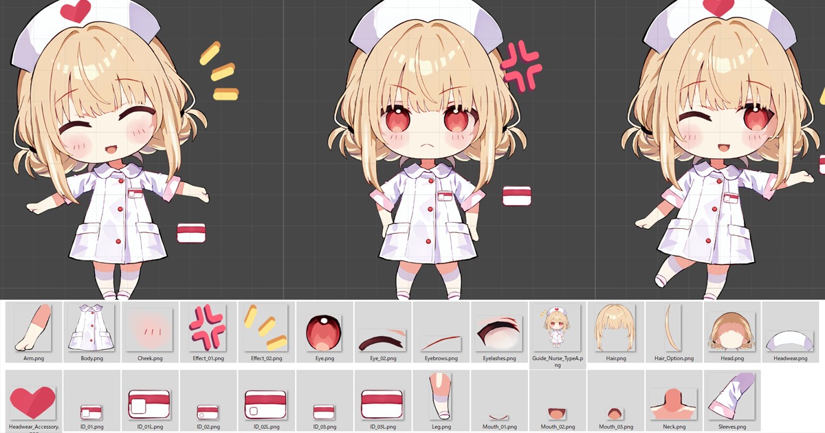 Guide_Nurse_TypeA | 2D Characters | Unity Asset Store