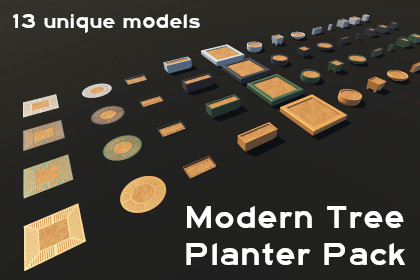 Modern Tree Planter Pack