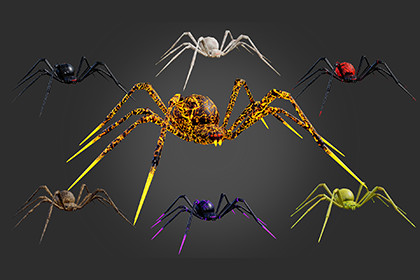 Stylized Spider_2_7 Skin Variants Pack