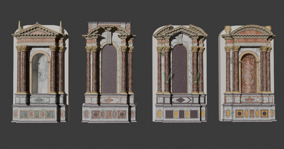 Church Alters / Monument Pack | 3D Historic | Unity Asset Store