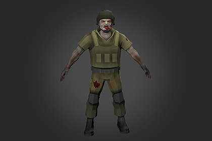 Zombie soldier character