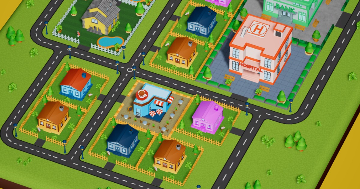 Unity Rural Town Map Small Town Life Pack | 3D Urban | Unity Asset Store