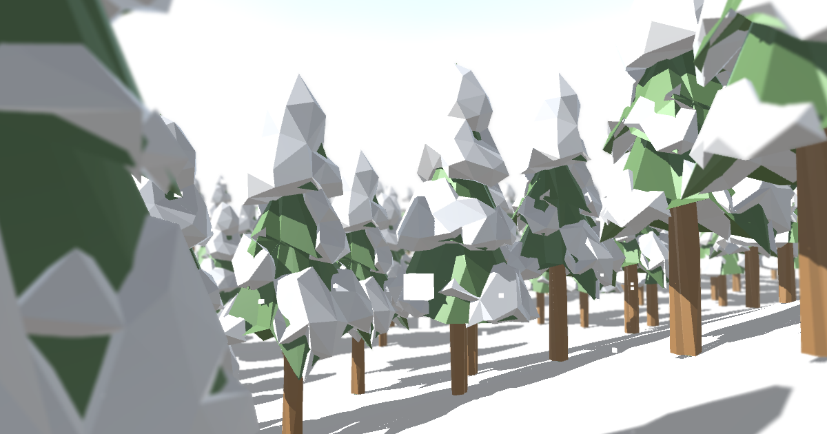 Snow Tree Model Unity Snowy Low-Poly Trees | 3D Trees | Unity Asset Store