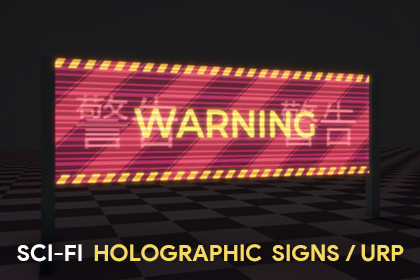 Sci-Fi Holographic Signs Shader for URP
