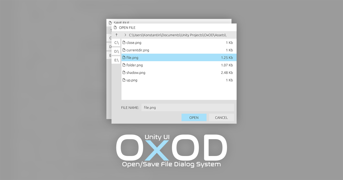 Unity UI: OxOD Open/Save File Dialog System | GUI 工具 | Unity Asset Store