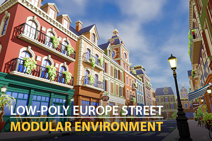 Low-Poly Europe Street