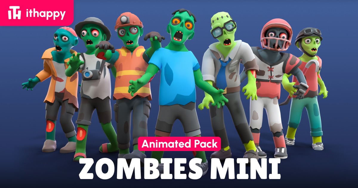 Zombies Mini - Low Poly Animated Pack | 3D Humanoids | Unity Asset Store