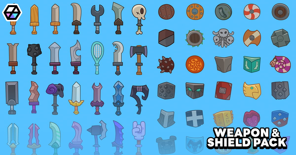 2D Icons - Casual Weapon & Shield Pack | 2D Icons | Unity Asset Store