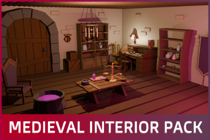 Low Poly Medieval Interior Pack