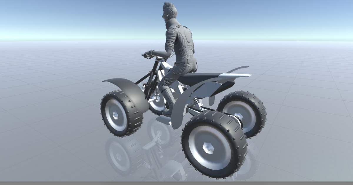 Quad bike (ATV) physics with "Wheel System" Physics Unity Asset Store