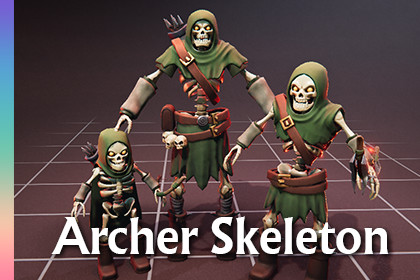 Archer Skeleton - 3 Characters + Animations