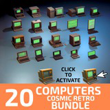 Low Poly Sci-Fi Computer Pack Vol. 2 - 20 Retro Consoles
