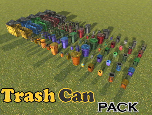 01 HQ Trash Can Pack | 3D Exterior | Unity Asset Store