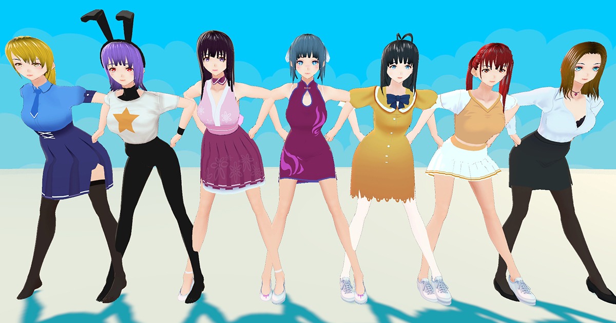 Girl Unity Japanese Anime Girls Pack Vol.02 | 3D 人形角色 | Unity Asset Store