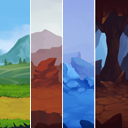 2D Parallax Background Set