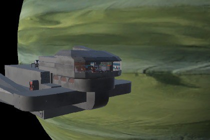 Spaceship With Interior