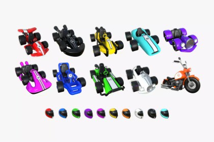 Cartoon Kart Collection - with Color Variations