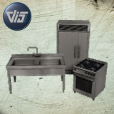 Mobile Gastronomic Kitchen Props