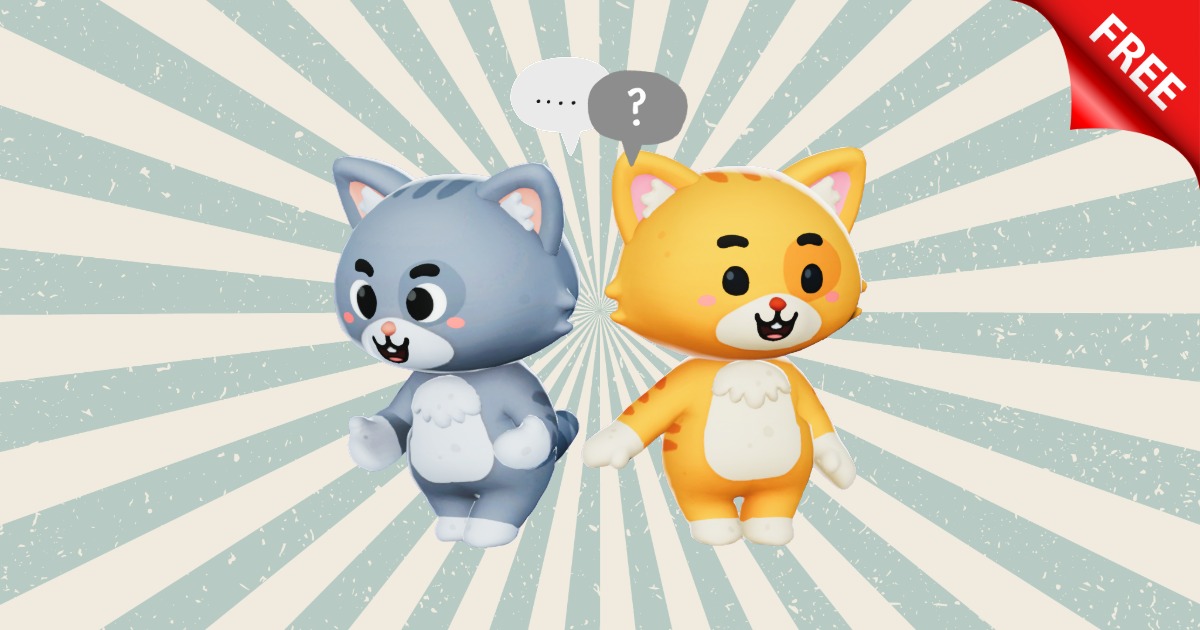 FREE Neko Cat Cute Pro Series | 3D 動物 | Unity Asset Store