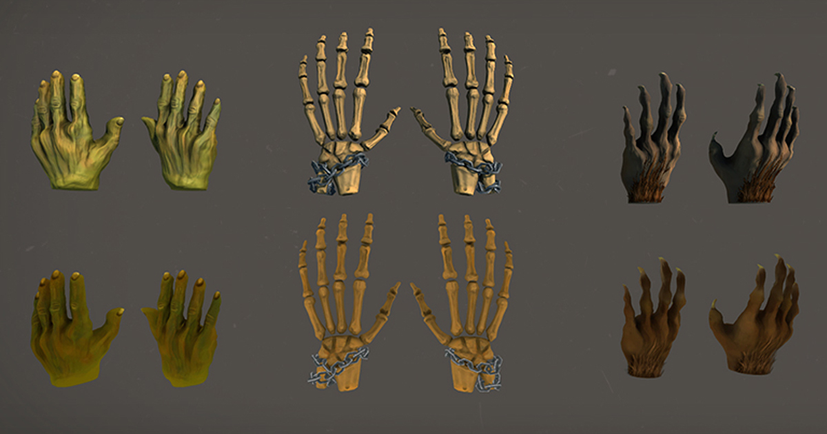 Unity Hands Graphics Virtual Graphics Hands for VR: Fantasy | 3D Characters | Unity Asset Store