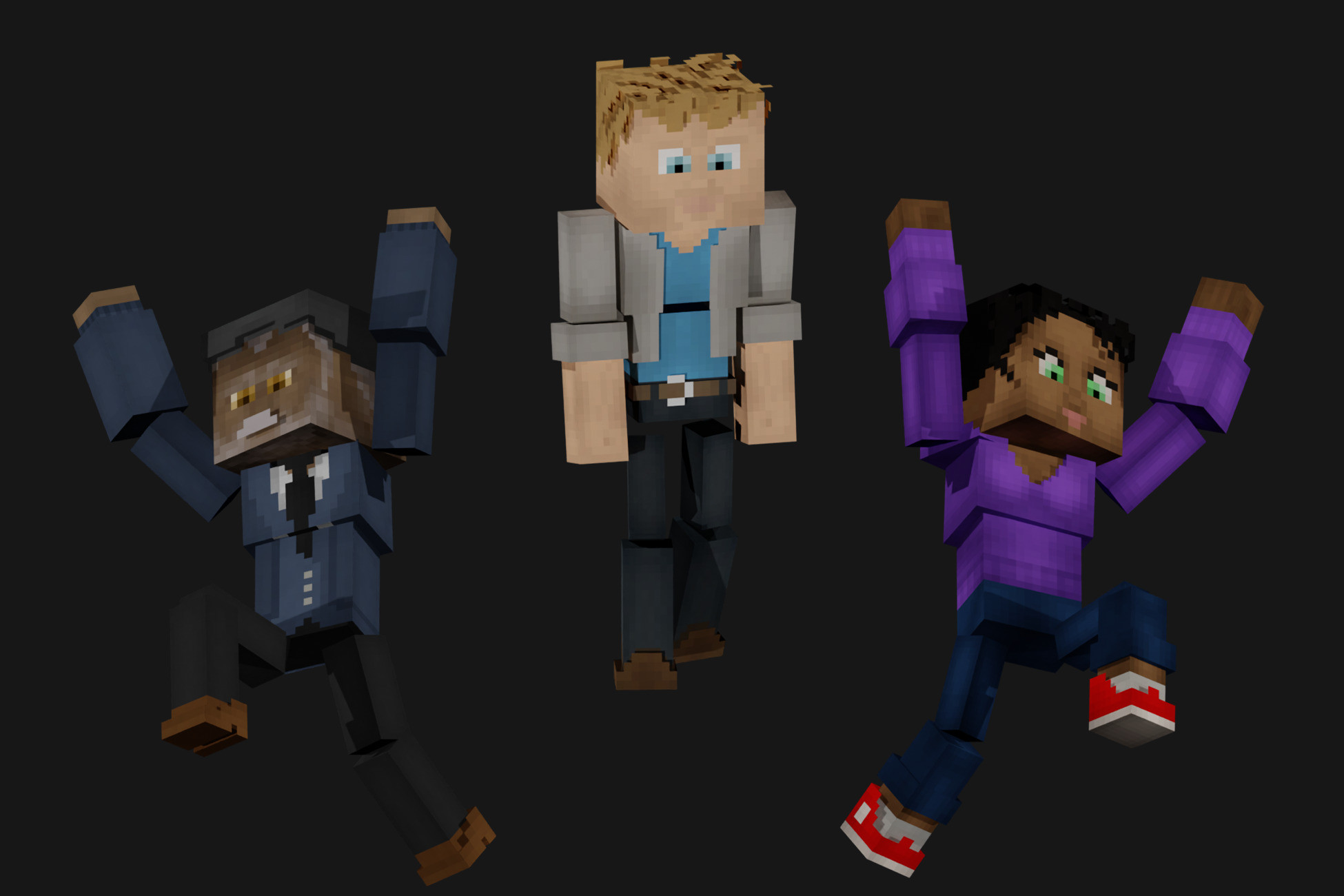 Low Poly Block Stylized Character | 3D 휴머노이드 | Unity Asset Store