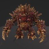 Stylized Wood Monster – Spiked Variant (Animated, LOD, Skins)