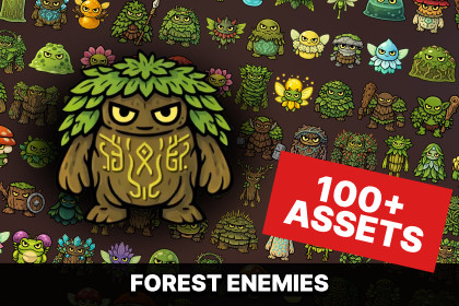 Forest Nature Creatures Enemies Pack Fantasy RPG Tower Defense Survival Games