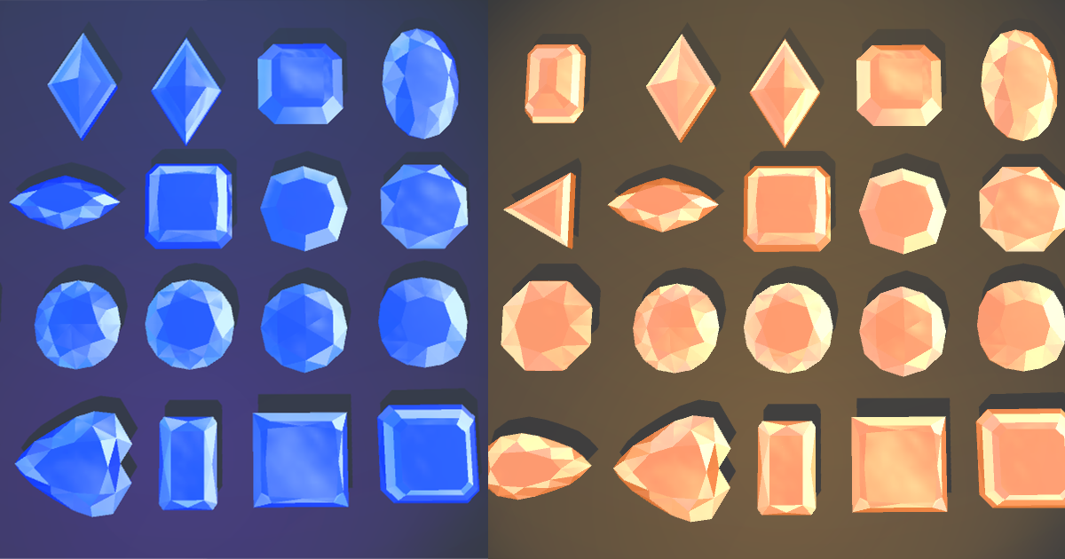 Gem Unity Texture Stylized Gems | 3D Props | Unity Asset Store
