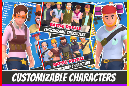 Customizable 3D Battle Royale Characters Pack Vol 2