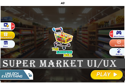 Supermarket & Mega Mall Simulator UI Kit – Complete Shop, POS & Inventory System