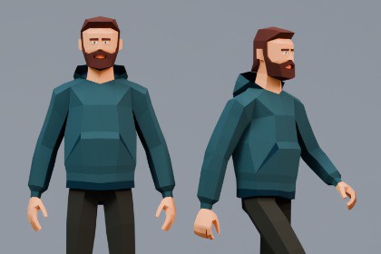 Casual Man Ultra Low-Poly
