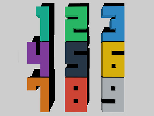 Low Poly Numbers | 3D | Unity Asset Store