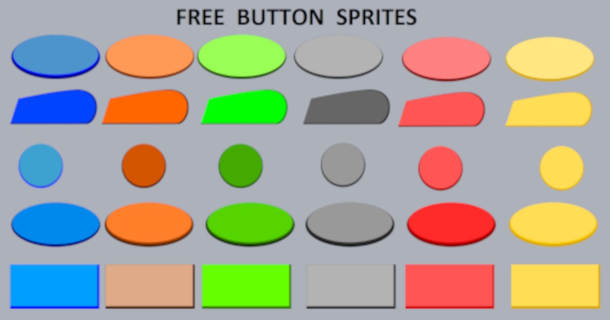 FREE BUTTON SPRITES | 2D GUI | Unity Asset Store