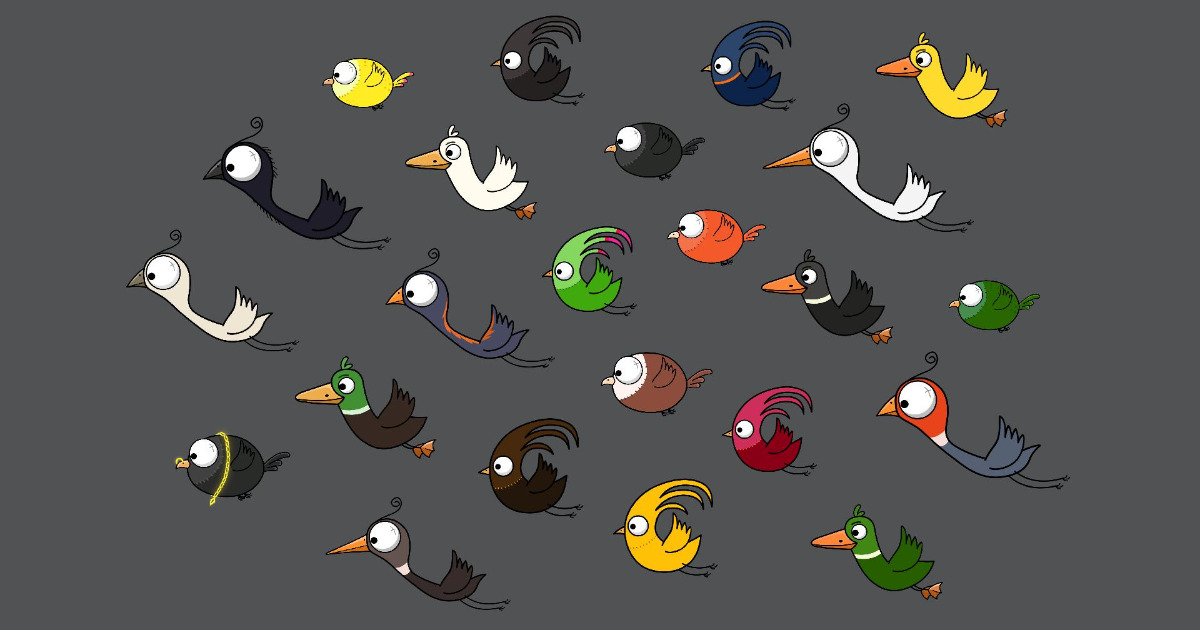 2D Cute Birds pack(4 in 1) | 2D Characters | Unity Asset Store