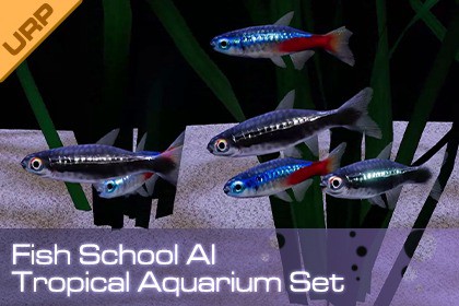 Fish School AI - Tropical Aquarium Set