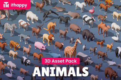 Animals - Low Poly 3D Models Pack