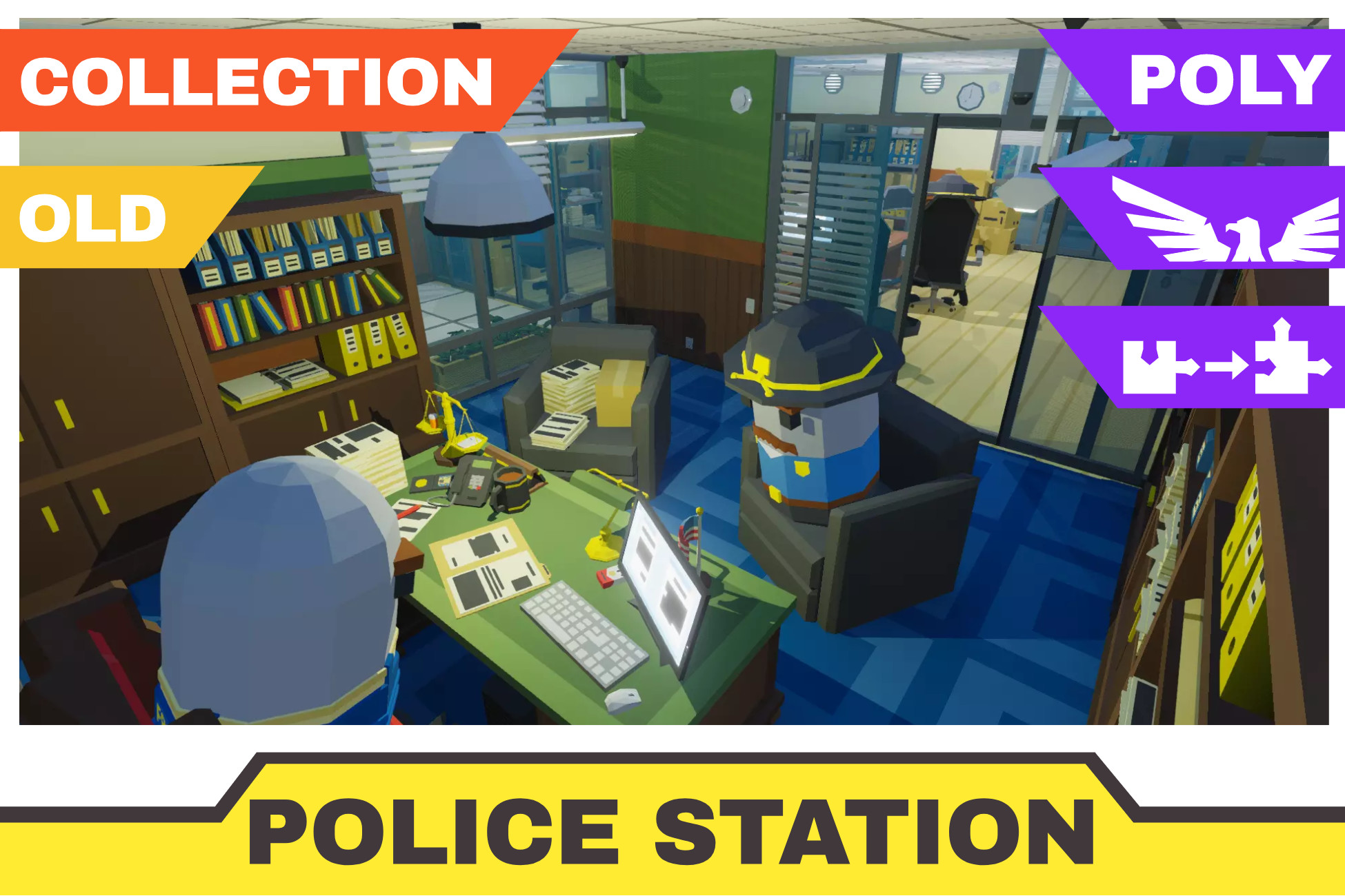 low poly police station | 3D Environments | Unity Asset Store