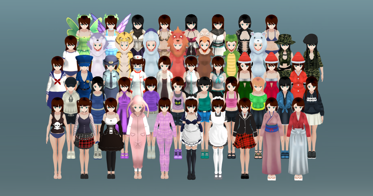 All Anime Girls Bundle | 3D Humanoids | Unity Asset Store