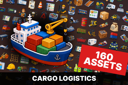 Cargo Logistics Supply Chain Warehouse Transport Fleet Icons Pack