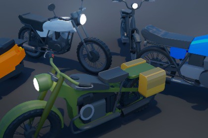 Low Poly Bike Set 01