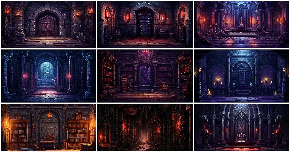 BACKGROUND - Pixel Dungeon 1 | 2D Environments | Unity Asset Store